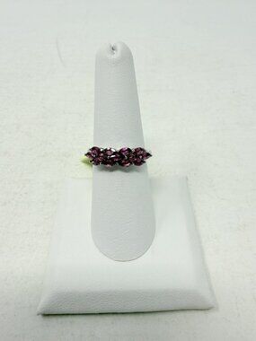 Shop LC Purple Orissa Rhodolite Garnet Size 7 Ring in Stainless Steel 5559